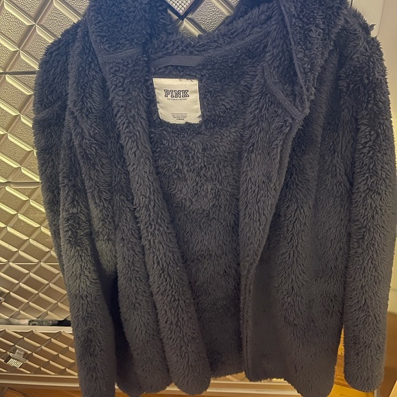 PINK Victoria's Secret Sweaters - Gray sherpa Cardigan